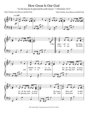 how great is our god piano sheet music how great is the power of faith in times of adversity